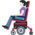 👩🏻‍🦼 woman in motorized wheelchair: light skin tone display on Twitter